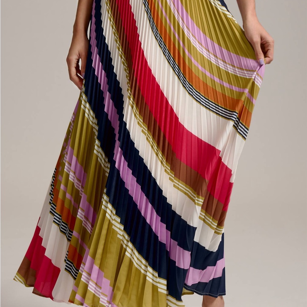 NWT Anthropology The Isobel Silky Pleated Skirt by Maeve